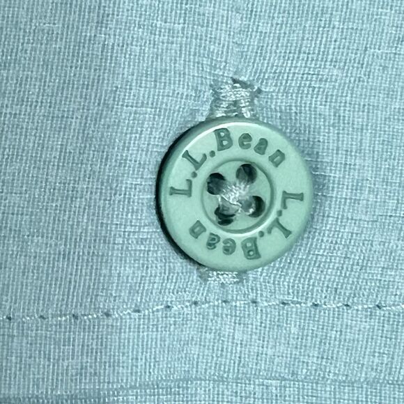 L.L. Bean No Fly Zone Shirt Women's M Blue Repellant Performance Outdoor UPF 50+ - Picture 10 of 17